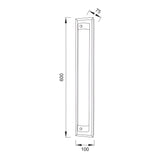 Tube LED Flush Ceiling Light 21W 4000K - Chrome