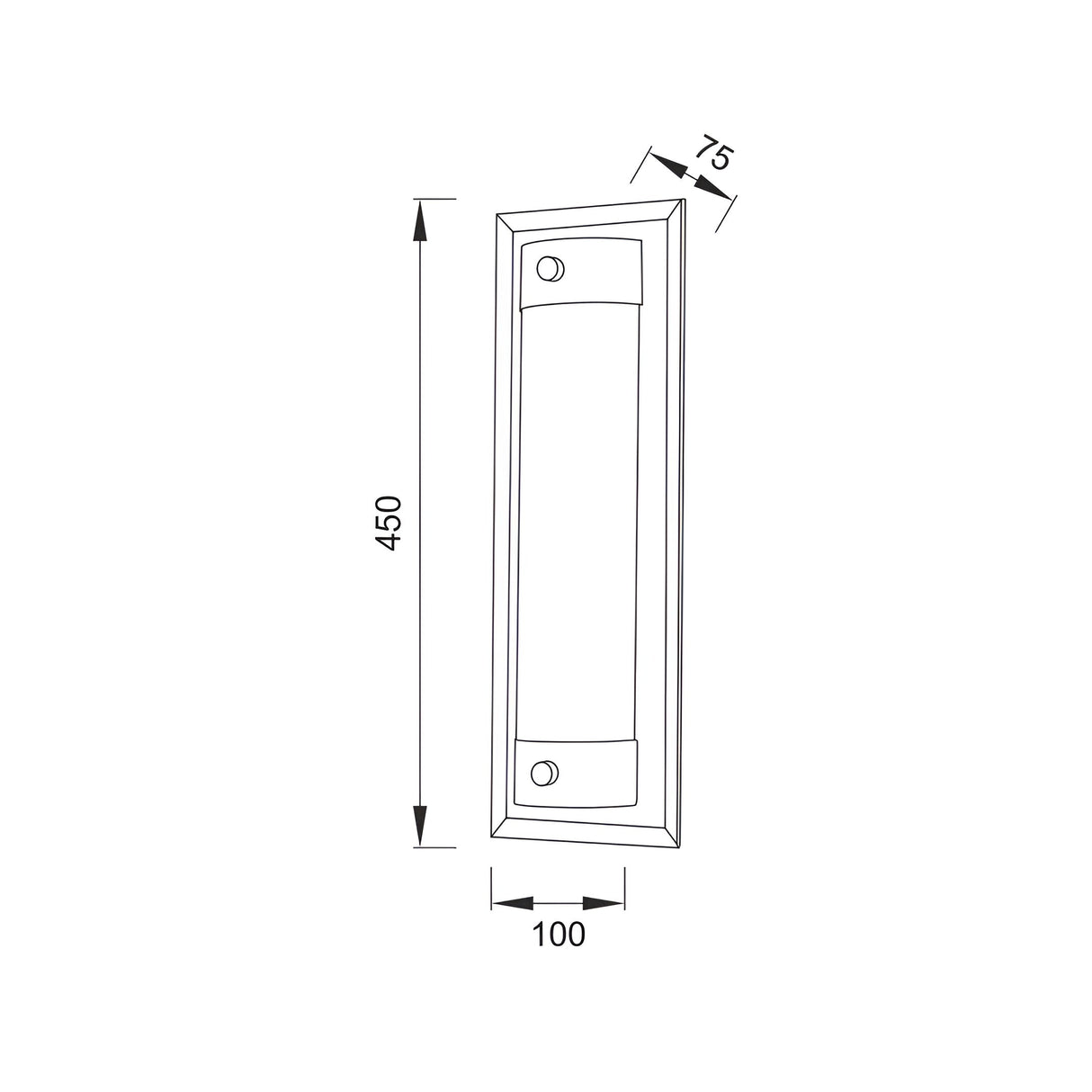 Tube LED Flush Ceiling Light 13W 4000K - Chrome