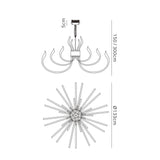 Versailles 133cm LED Chandelier 553W 3000K - Polished Chrome