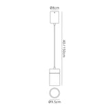 Aruba 9.5cm Small Round 1 Light Pendant Light - Matt White