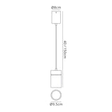 Aruba 9.5cm Small Round 1 Light Pendant Light - Silver