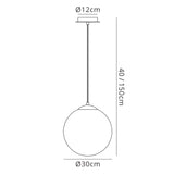 Bola 30cm Round 1 Light Pendant Light - Chrome