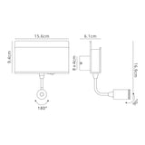 Cabarete LED Wall/Reading Light With Switch - White