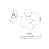 Lunas Dimmable  LED Flush Ceiling Light With Remote Control - White