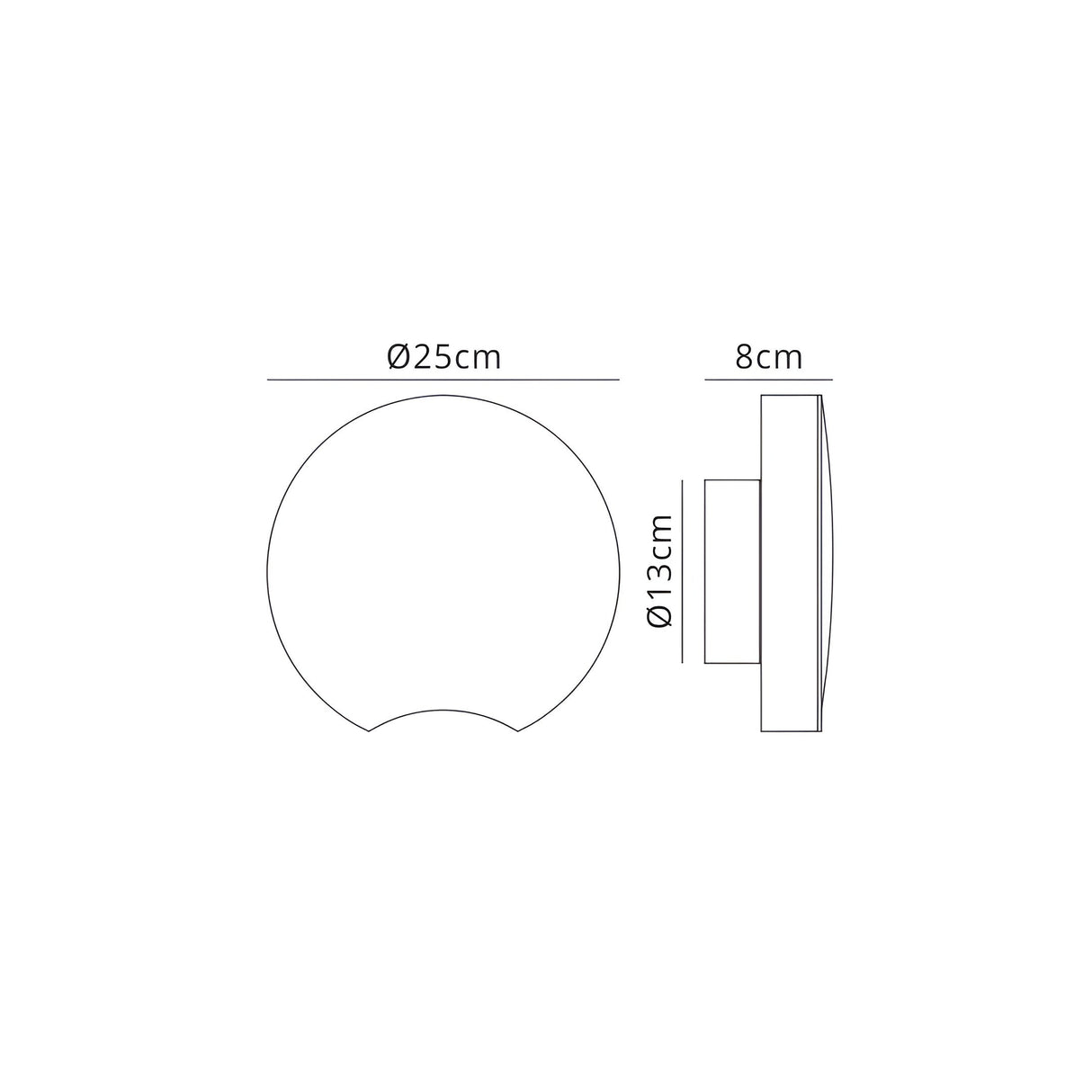 Lunas Ceiling/Wall LED Light 14W 3000K - White