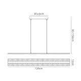 Burbuja 120cm LED Linear Suspension Light 48W 4000K - Chrome