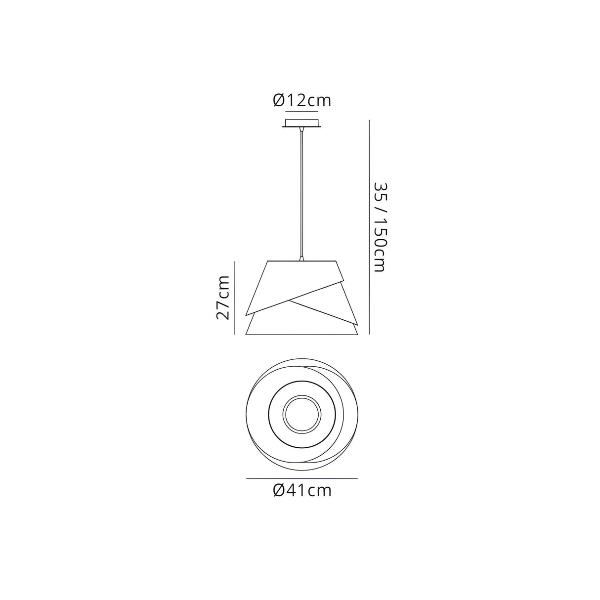 Alboran 41cm 1 Light Pendant Light - Silver