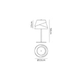 Alboran 1 Light Table Lamp - White