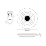 Ondas CCT LED Flush Ceiling Light With Bluetooth Speaker & Remote - White