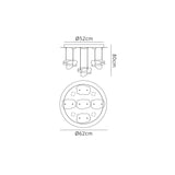 Nido 5 Light LED Cluster Pendant Light 50W 3000K - Polished Chrome