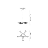 Star 69cm LED Chandelier 42W 3000K - Chrome