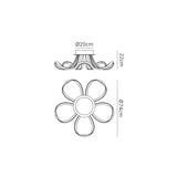 Knot Dimmable LED Semi-Flush Ceiling Light 3000K 60W - Silver