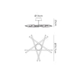 Aire Dimmable LED Semi-Flush Ceiling Light 42W 3000K - Silver