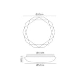 Diamante II Flush Ceiling Light LED 3000K 54W - White