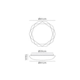 Diamante II Flush Ceiling Light LED 3000K 36W - White