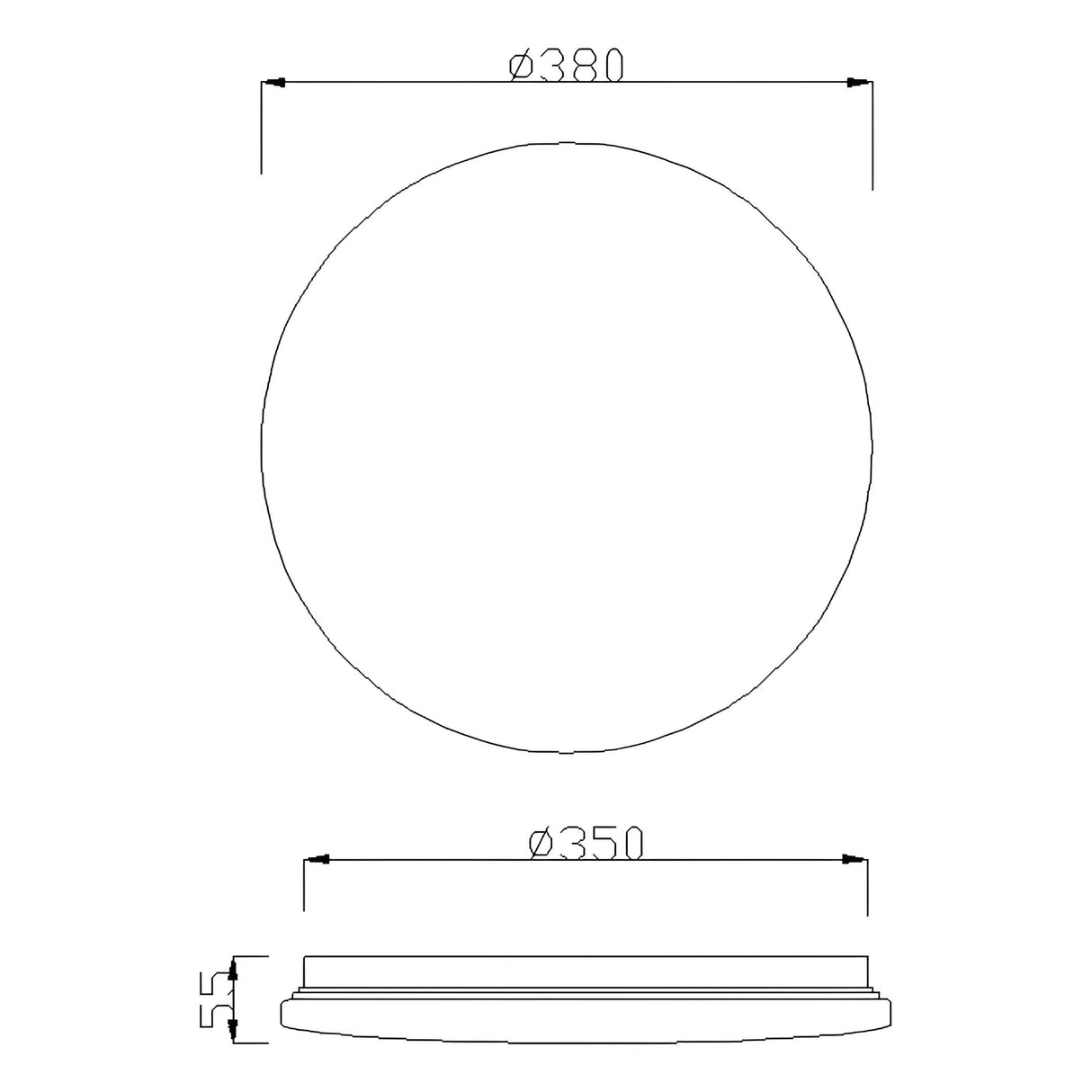 Zero II LED Flush Ceiling Light 36W 3000K - White