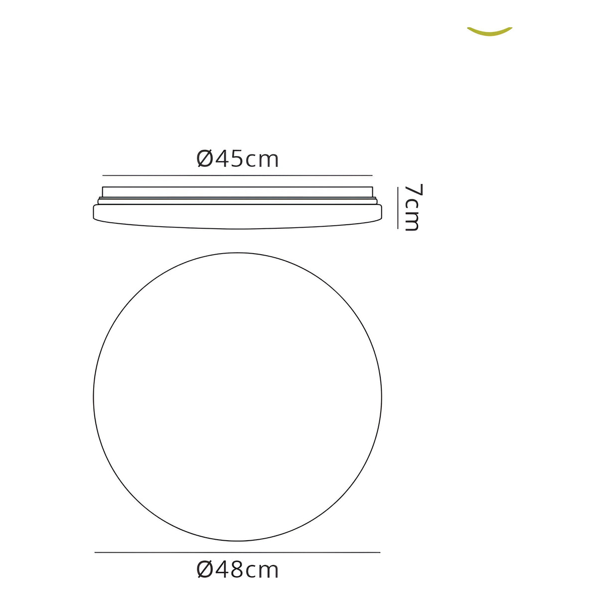 Zero Smart Large Dimmable LED Flush Ceiling Light With Remote & App Control - White