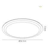 Edge Smart Large CCT Dimmable LED Flush Ceiling Light With Remote & App & Voice Control - White