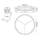 Lascas CCT Dimmable LED Flush Ceiling Light With Remote Control - White