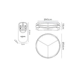 Lascas CCT Dimmable LED Flush Ceiling Light With Remote Control - White