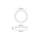 Diamante II Flush Ceiling Light LED 5000K 36W - White