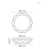 Diamante Medium Smart CCT Dimmable LED Flush Ceiling Light With Remote Control & App & Voice Control - White