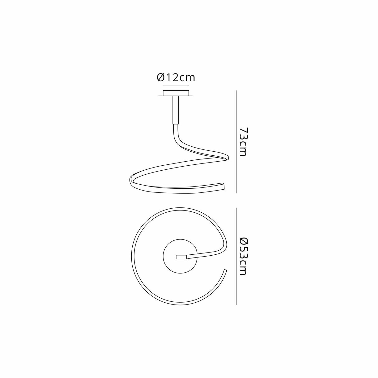 Nur Dimmable LED Semi-Flush Ceiling Light 30W 3000K – White