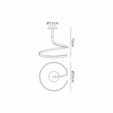 Nur Dimmable LED Semi-Flush Ceiling Light 30W 3000K – White