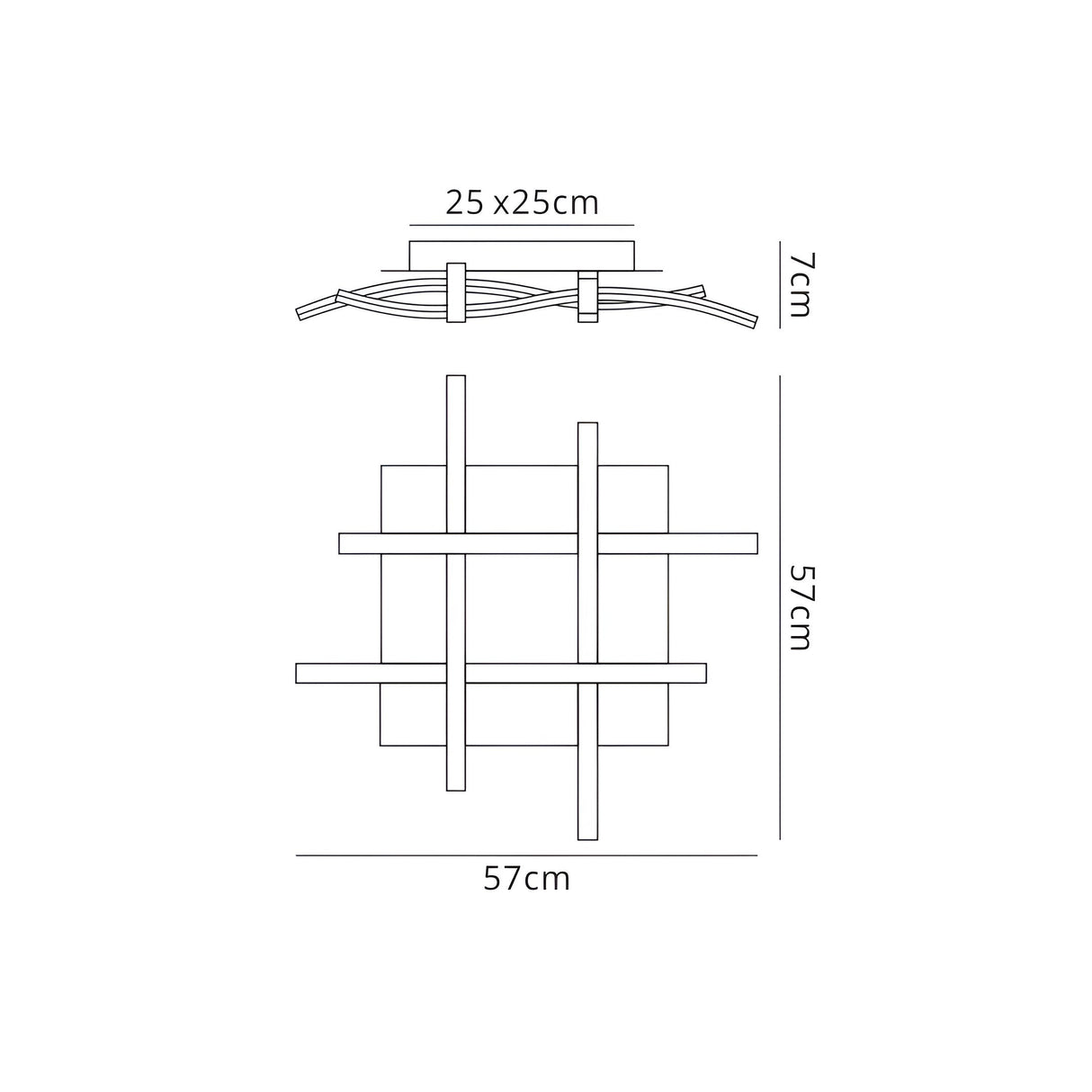 Nur Blanco Dimmable LED Flush Ceiling Light 34W 3000K - White