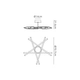 Aire LED Semi-Flush Ceiling Light 42W 3000K - Silver