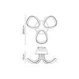 Knot LED Semi-Flush Ceiling Light 4000K 36W - White