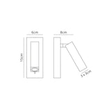 Tarifa Switched LED Wall/Reading Light - Satin Nickel