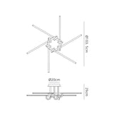 Cinto Semi-Flush Ceiling Light 42W 3000K - Polished Chrome