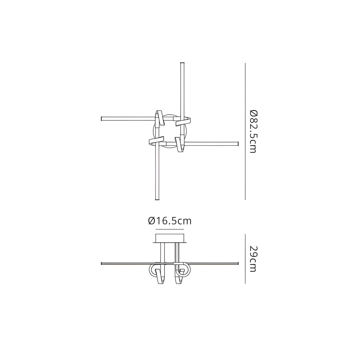 Cinto Semi-Flush Ceiling Light 28W 3000K - Antique Brass