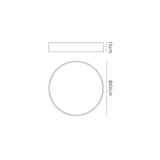 Cumbuco Round LED Flush Ceiling Light 50W 3000K - White