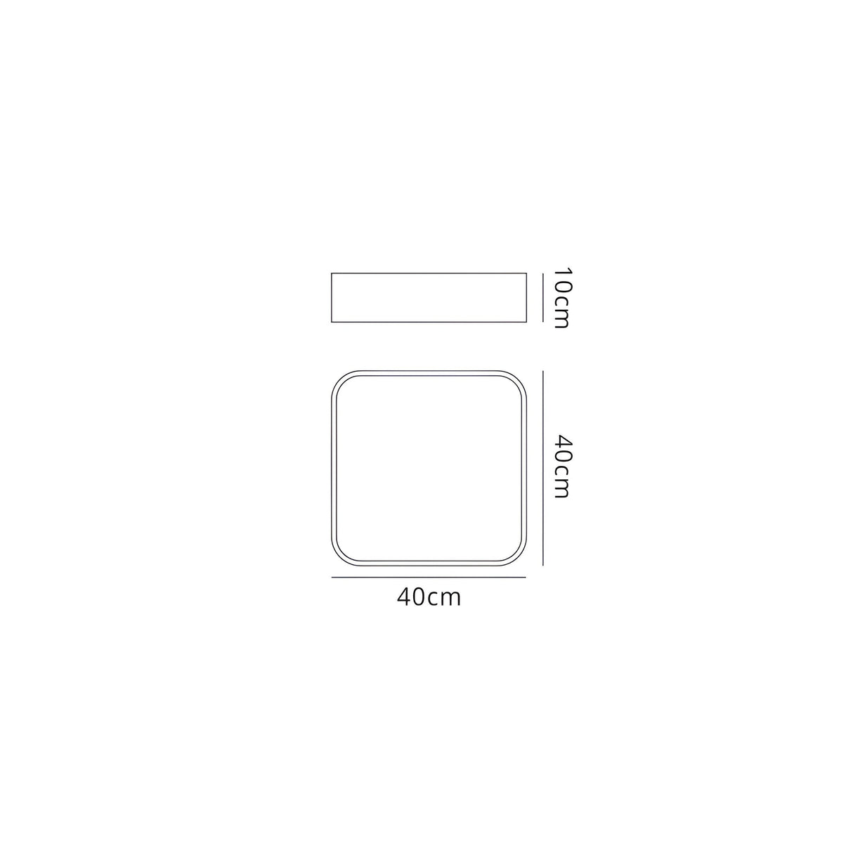 Cumbuco Square LED Flush Ceiling Light 35W 3000K - White