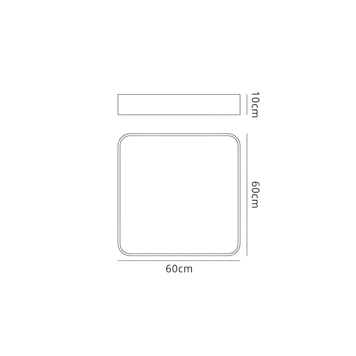 Cumbuco Square LED Flush Ceiling Light 80W 3000K - White