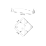 Mini 8 Light Square Flush Ceiling Light - White