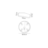 Mini 5 Light Round Flush Ceiling Light - White