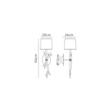 Sabina 1 Light Wall Light - Imitation Wood With Linen Shade