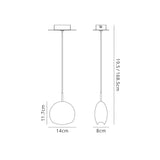 Lens 14cm Round 1 Light Glass Pendant Light - Chrome