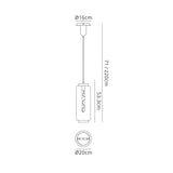 Jarras 20cm Large 1 Light Glass Pendant Light - Copper & Rose Gold