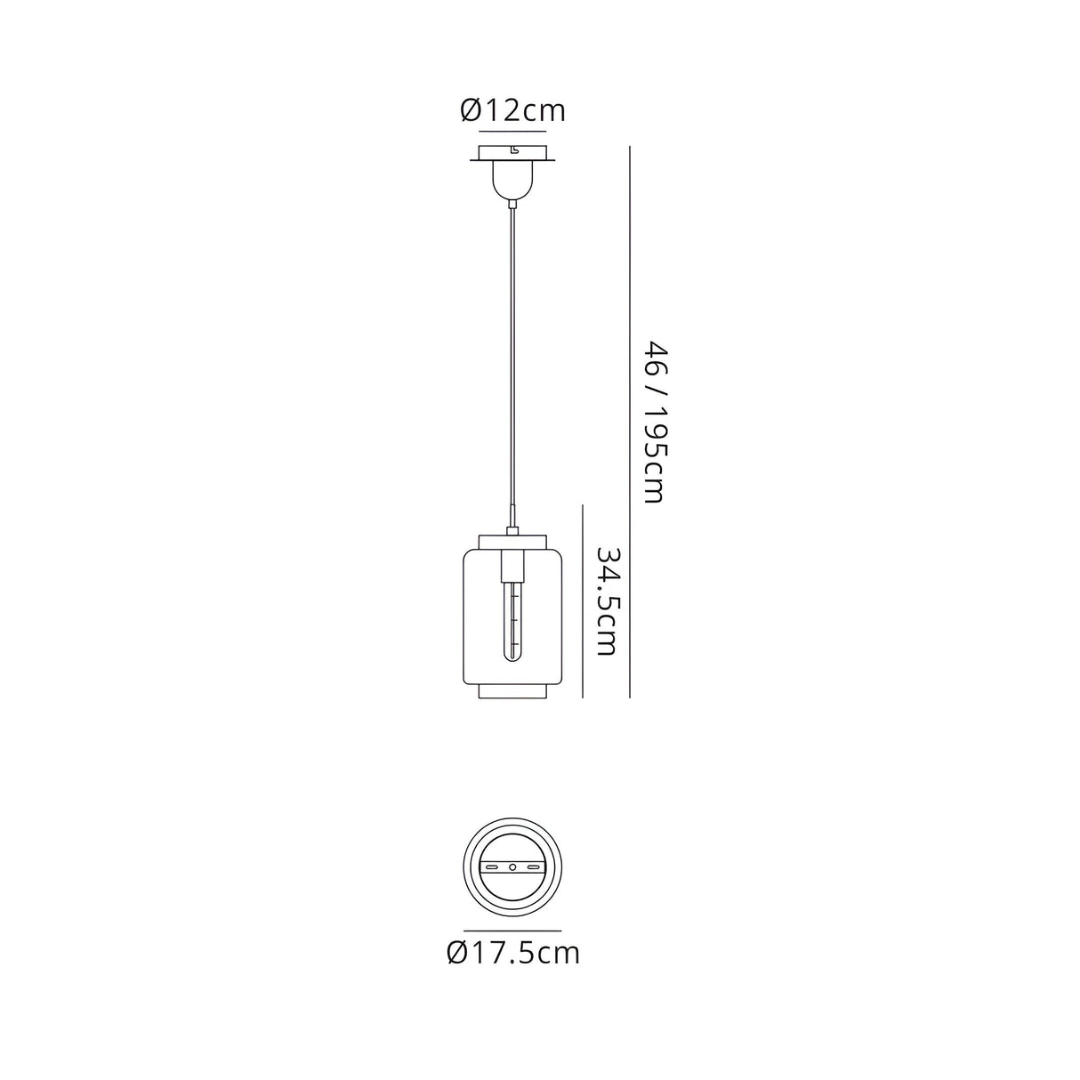 Jarras 20cm Small 1 Light Glass Pendant Light - Matt Gold & Cognac