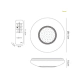 Opera Small CCT Dimmable LED Flush Ceiling Light With Remote Control - White