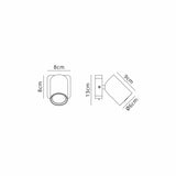Sal 1 Light Single Spotlight With Switch - Matt White