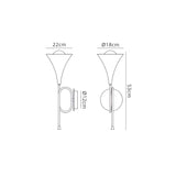Jazz 1 Light Wall Light - Gold