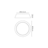 Sabina 5 Light Flush Ceiling Light - Brown With Linen Shade