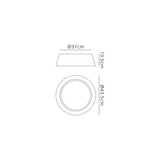 Sabina 3 Light Flush Ceiling Light - Brown With Linen Shade