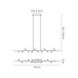 Adn 100cm LED Linear Suspension Light 36W 3000K - Black