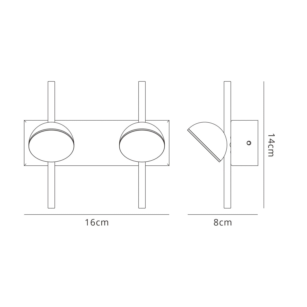 Adn LED Wall Lamp 6W 3000K - Black